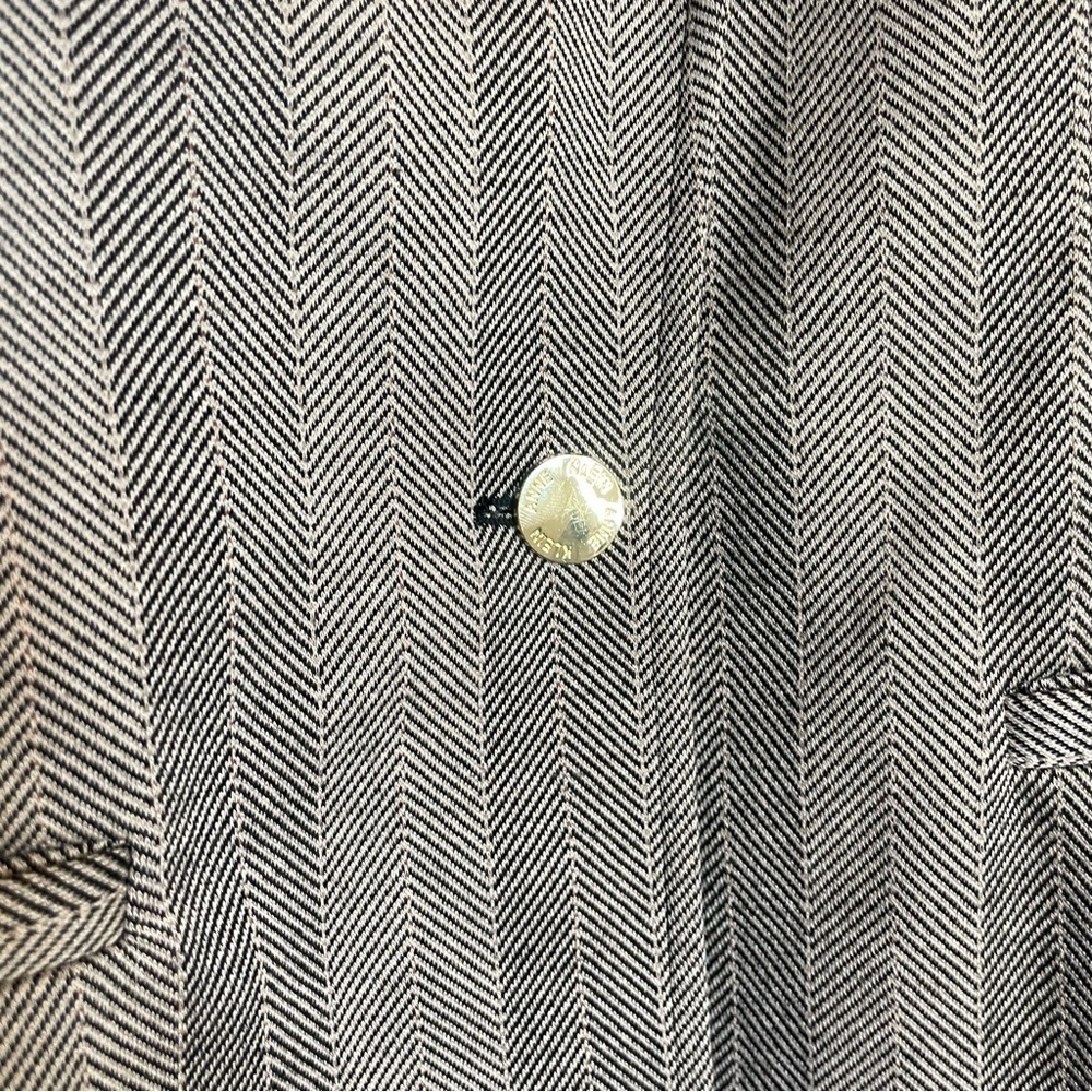 ANNE KLEIN Women’s Tan Black Stripe Blazer Jacket Single Button Size Medium - Picture 5 of 13